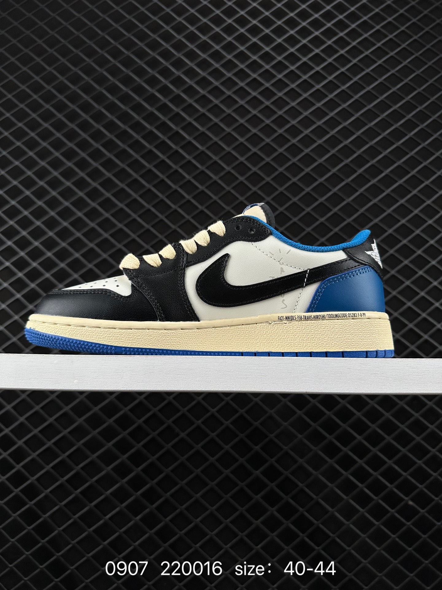 fragment design x Travis Scott x Nike Air Jordan 1 Low OG SP”Black/Green Toe“